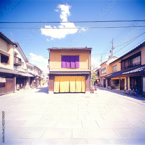 Sunny Day Street Scene Illu...