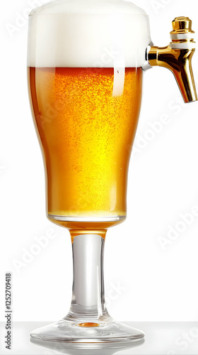 Golden Beer Tap in Glass - ...