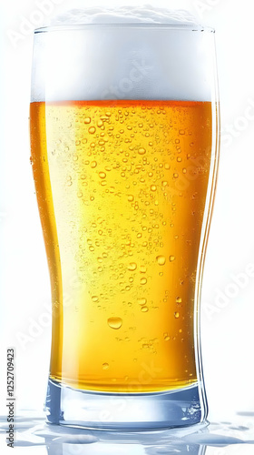 Refreshing Beer Glass Illus...