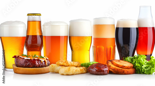 Assorted Beer Types with Fo...