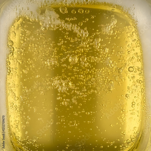 Golden Liquid Bubbles Close...
