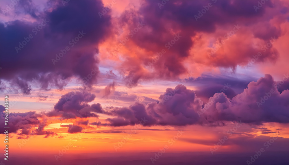 Obraz premium Dramatic Sunset Clouds with Golden Rays