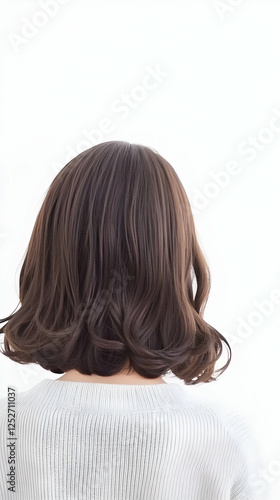 Brown Wavy Bob Hairstyle Photo