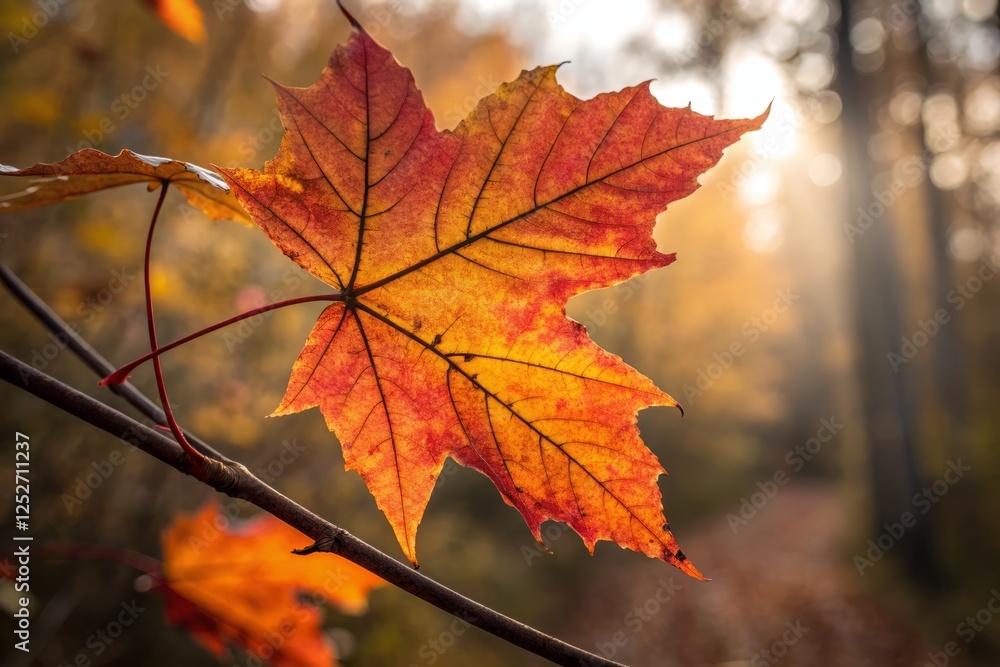 Vibrant Autumn Macro: Long Exposure Leaf Burst, Analogous Color Harmony Vibrant Autumn Macro: Long Exposure Leaf Burst, Analogous Color Harmony