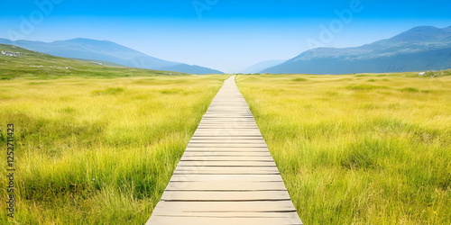 Serene Wooden Path Landscap...