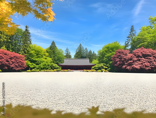 Serene Garden Temple Photo