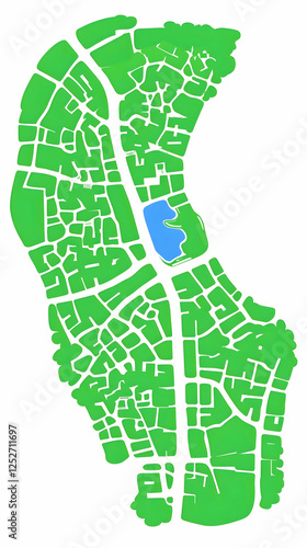 Green Cityscape Illustration