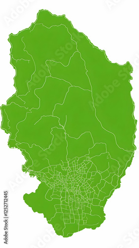 Green Island Map Illustration