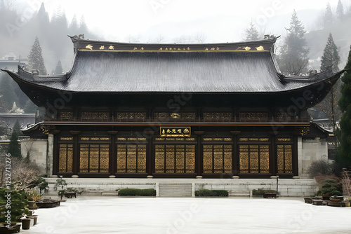 Serene Temple Illustration ...