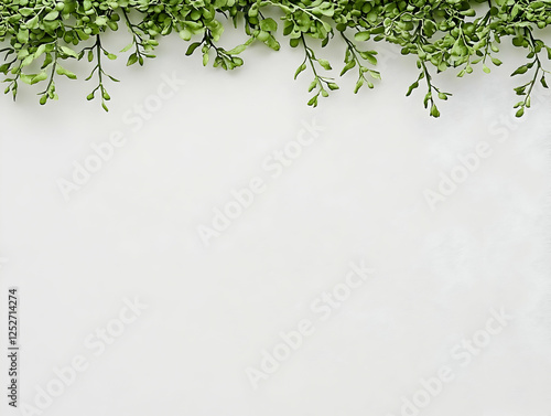 Green Leaves White Backgrou...