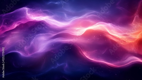 Fototapeta Naklejka Na Ścianę i Meble -  Cosmic nebula with swirling colors and starry background, abstract space art concept