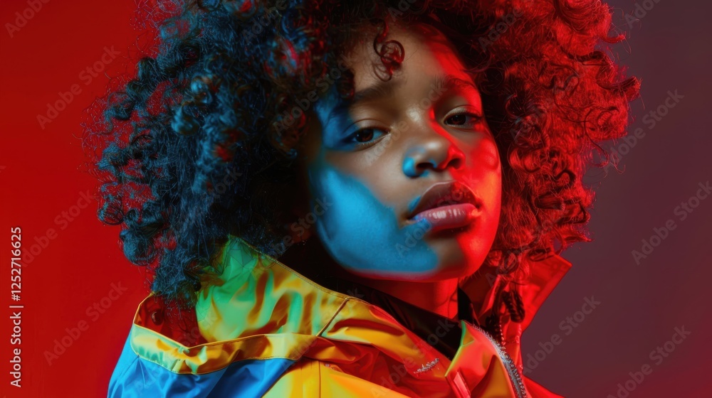 An African American child smiles brightly in a colorful jacket, showcasing the beauty and joy of youthful innocence. An African American child smiles brightly in a colorful jacket, showcasing the beauty and joy of youthful innocence.