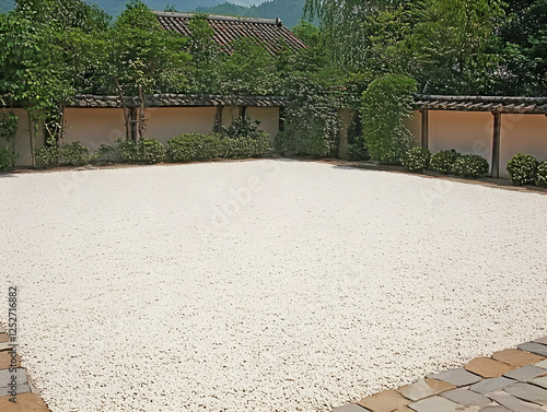 Serene White Gravel Garden ...