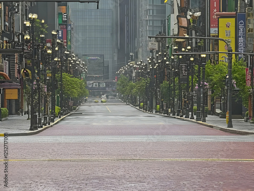 Empty City Street Realistic...