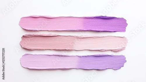 Pastel Paint Strokes: Pink and Purple Gradient Textures on White Background