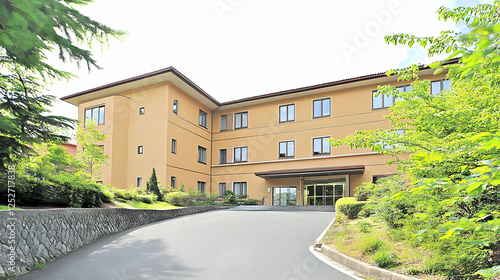 Tan Building Exterior Illus...