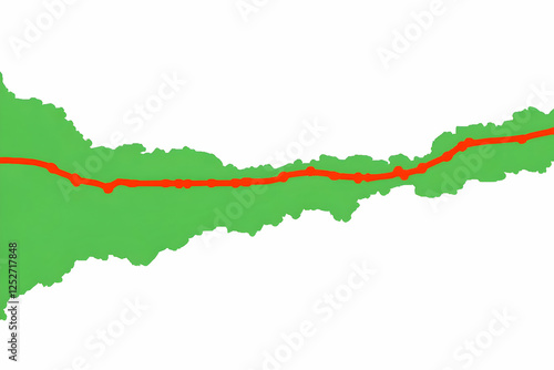 Abstract Green Landscape Il...
