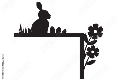 easter bunny style door corner laser cut