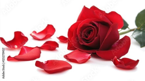 A red rose with falling petals symbolizing love and heartbreak. --chaos 20 --ar 16:9 --quality 2 --v 6.1 Job ID: 3b6f0208-0de2-4b14-9a01-4eb0939bd54f