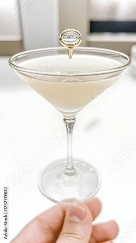 Elegant Cocktail Glass Illu...