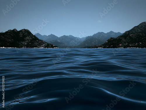 Serene 3D Mountain Lake Ill...