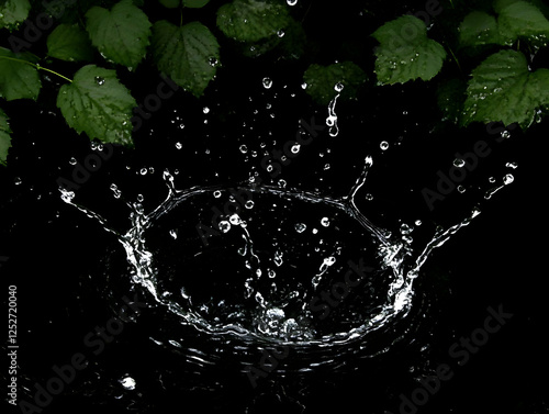 Water Droplet Splash Illust...