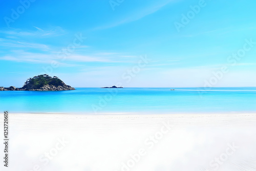 Serene Beach Landscape Illu...
