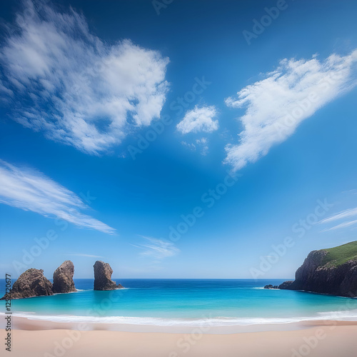 Serene Beach Landscape Photo