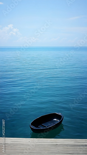 Serene Seascape Illustratio...