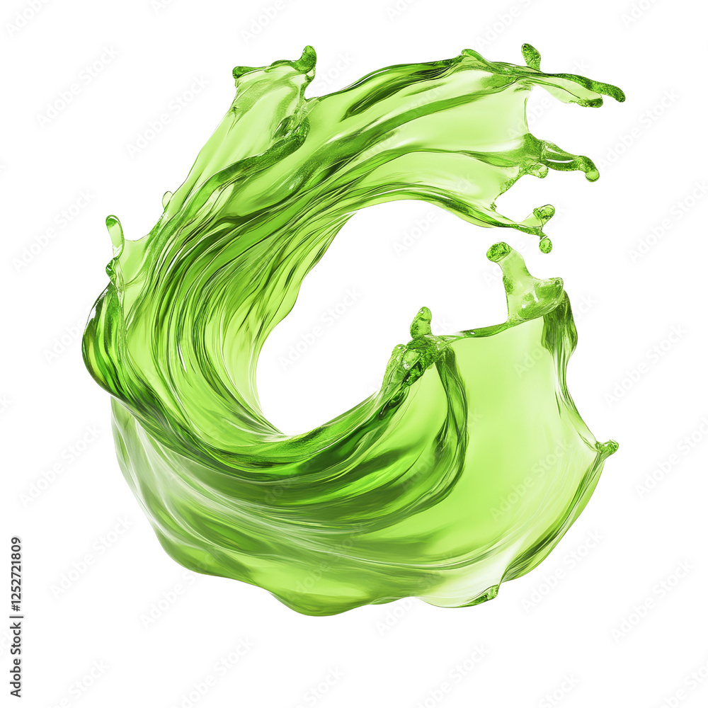 custom made wallpaper toronto digitalA vibrant green splash of liquid forms a circular shape, capturing motion and fluidity.