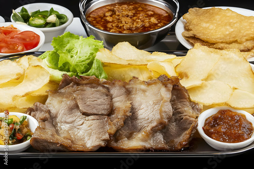 Roasted Pork with Potato Ch...
