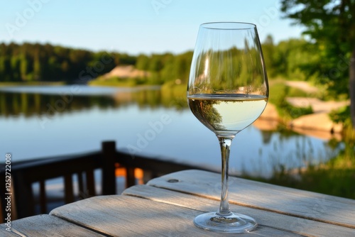 Enjoying white wine in a vineyard during sunset