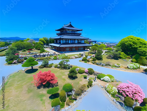 Asian Garden Pagoda Illustr...
