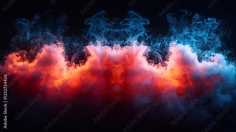Fototapeta premium Color smoke on dark background 