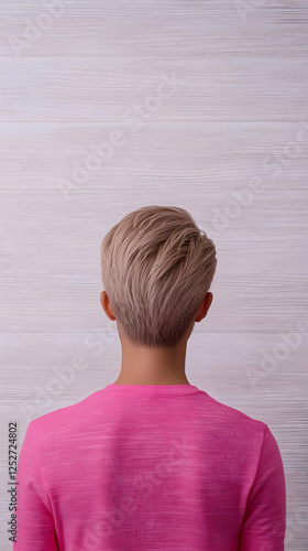 Short Blonde Hair Back View...