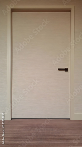 Modern Beige Door 3D Illust...