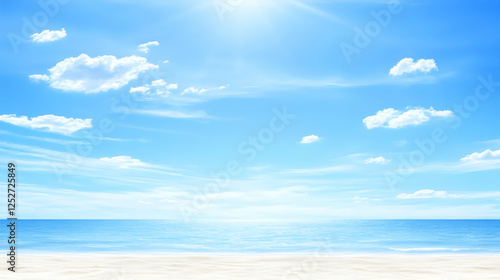 Serene Beach Background Ill...