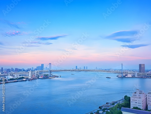 Cityscape Bridge Sunset Ill...
