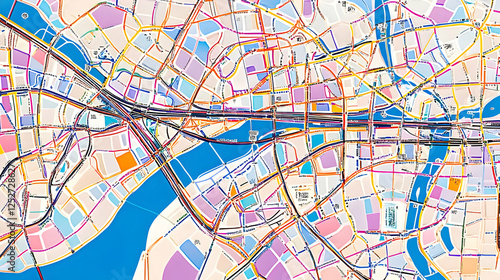 Vibrant City Map Illustration