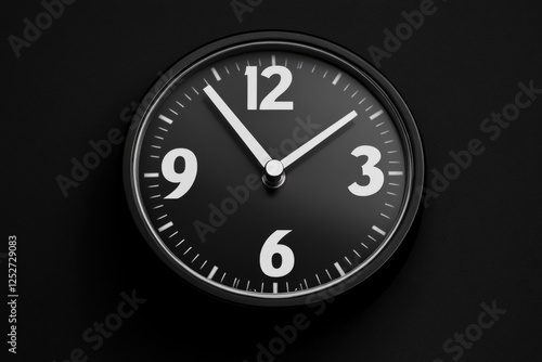 Wallpaper Mural High contrast clock with large numbers against black background. Torontodigital.ca