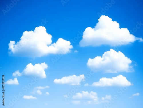 Fluffy White Clouds in Vivi...