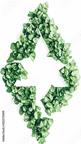 Green Leaf Illustration Arrow