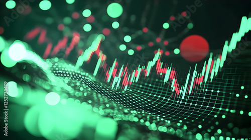 Abstract 3D Stock Market Ch...