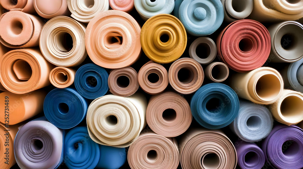Colorful Rolled Material Abstract Background Colorful Rolled Material Abstract Background