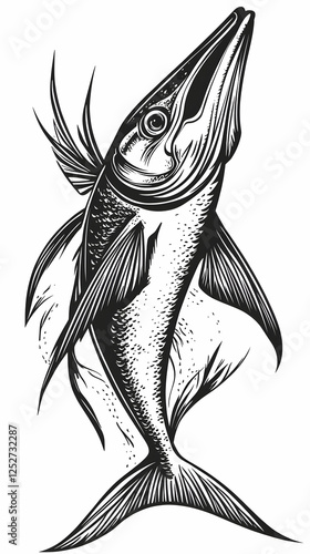 Leaping Fish Illustration