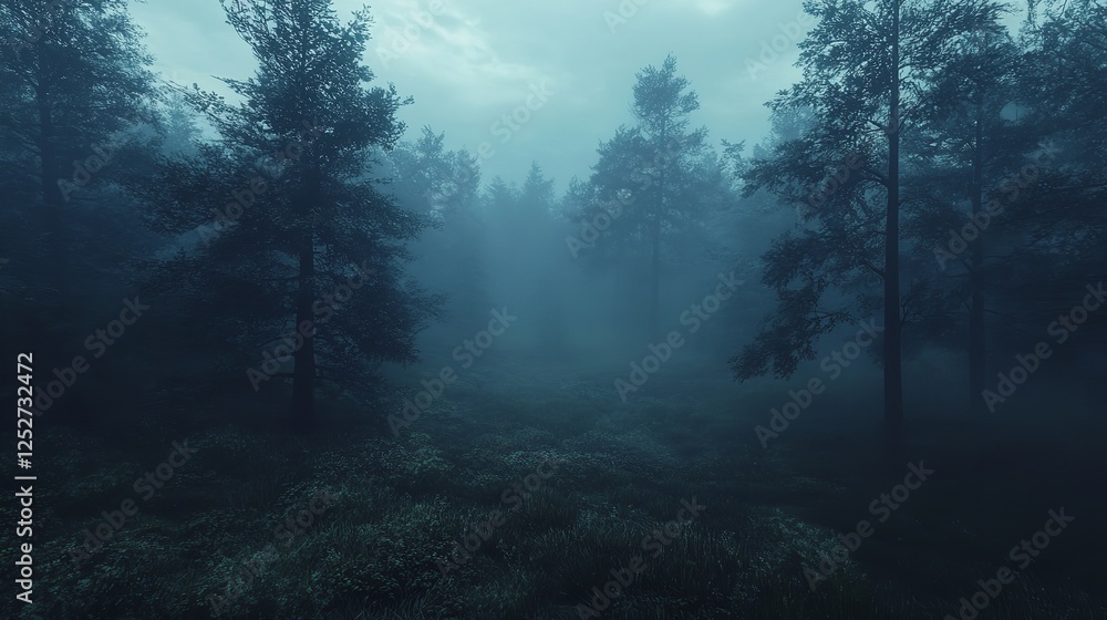 Obraz premium Rich hues of burgundy and forest green merge, resembling the depths of an ancient forest. Concept of natural mystery. Generative Ai.