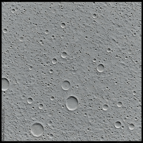 Lunar Surface 3D Illustration