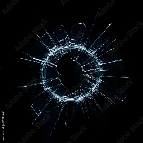 Shattered Glass Abstract Ba...