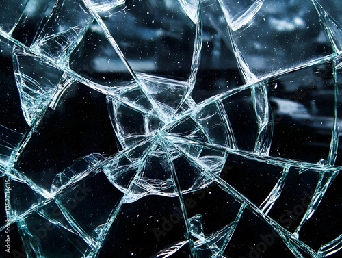 Shattered Glass Abstract Ba...