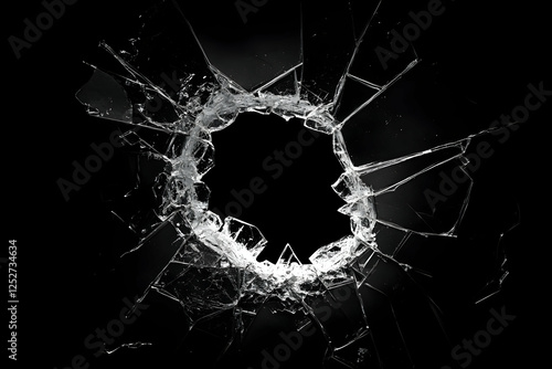 Shattered Glass Abstract Ba...
